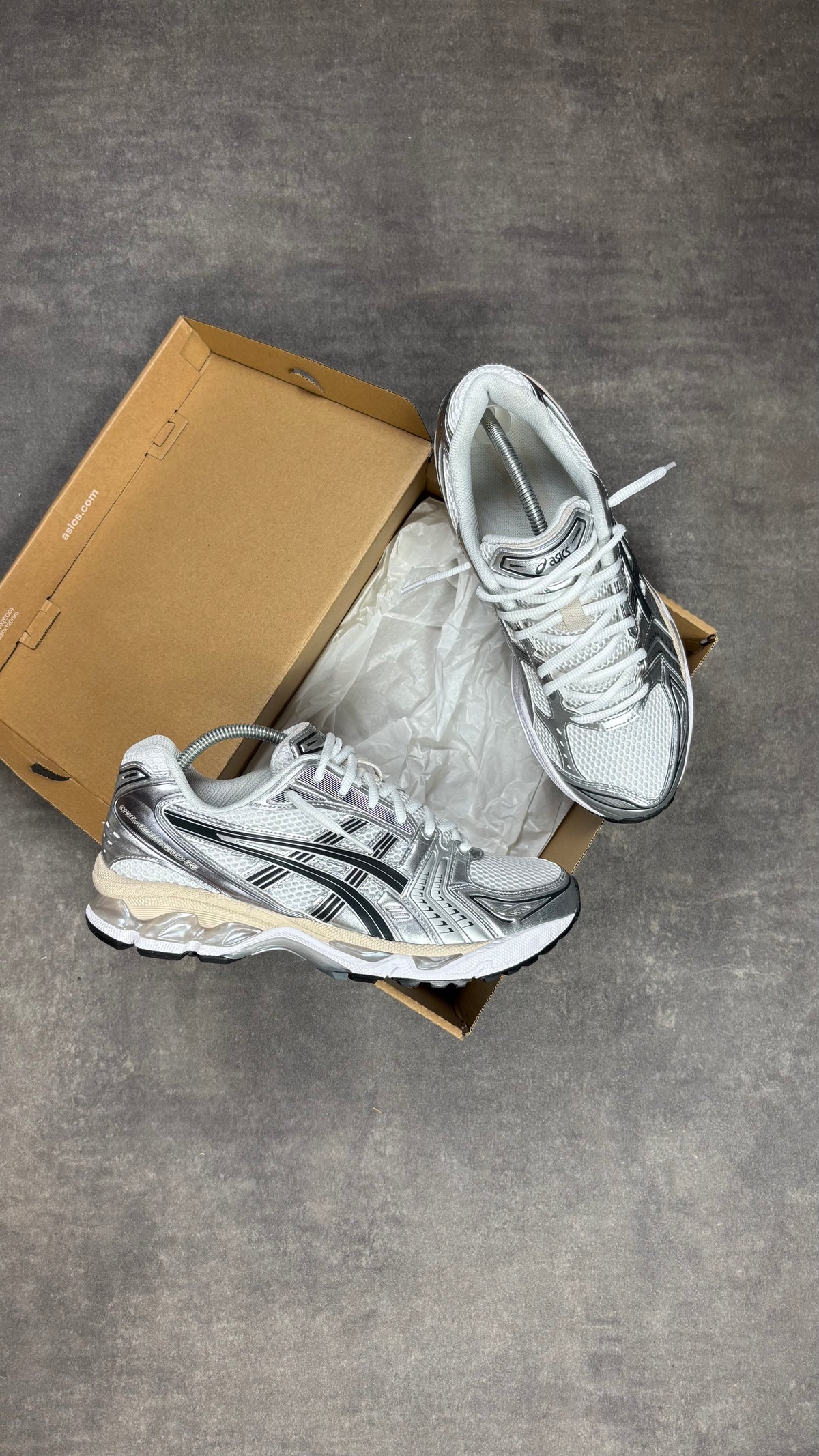 Asics Kayano 14's Graphite Grey